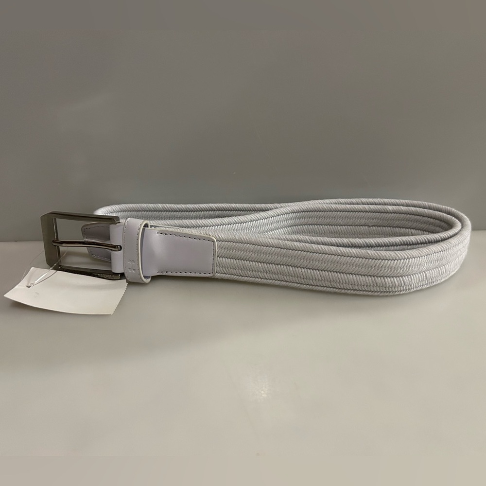 New Under Armour Men’s Braided Stretch White Golf Belt - Men's Size 38 NWT